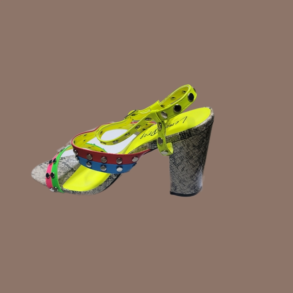 Multi Color Block Heels - image 3